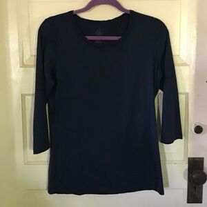 Woolx Jenny Navy (not black) 3/4 Sleeve Merino